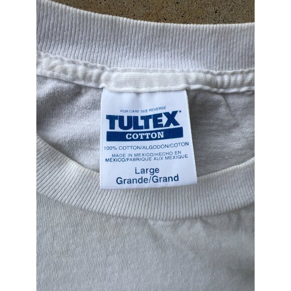 Vintage Go Ahead Basshole Graphic T-Shirt Large Tultex Fishing Humor S3 - Picture 3 of 5